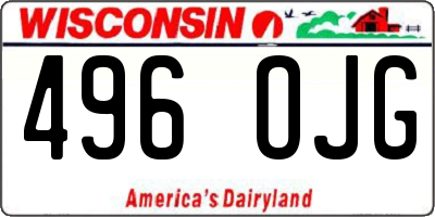 WI license plate 496OJG