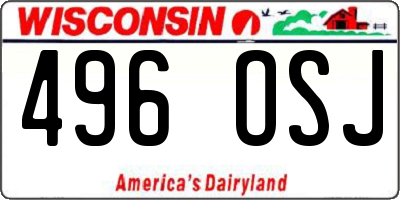 WI license plate 496OSJ