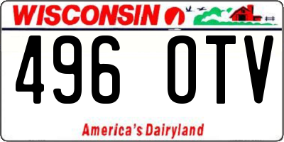 WI license plate 496OTV
