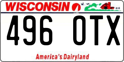 WI license plate 496OTX