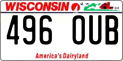 WI license plate 496OUB