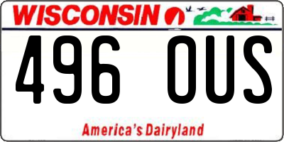 WI license plate 496OUS