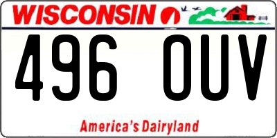 WI license plate 496OUV