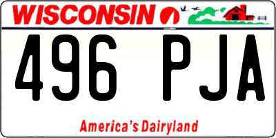 WI license plate 496PJA