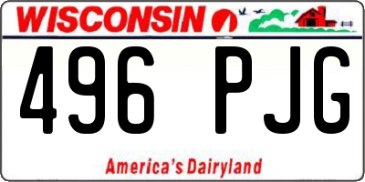 WI license plate 496PJG