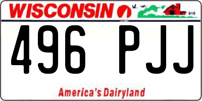 WI license plate 496PJJ
