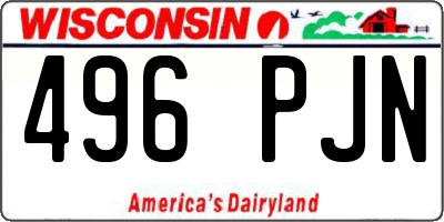 WI license plate 496PJN