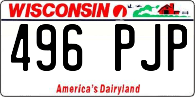 WI license plate 496PJP