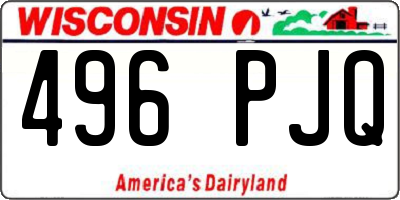 WI license plate 496PJQ