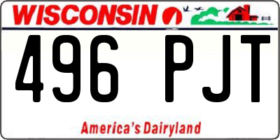 WI license plate 496PJT