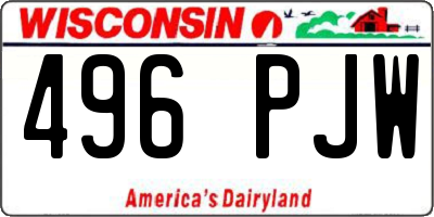 WI license plate 496PJW