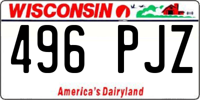 WI license plate 496PJZ