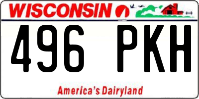 WI license plate 496PKH
