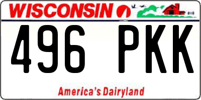 WI license plate 496PKK