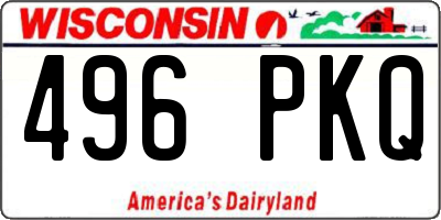 WI license plate 496PKQ