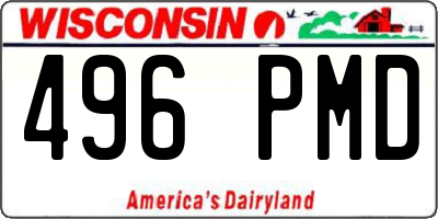 WI license plate 496PMD