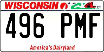 WI license plate 496PMF