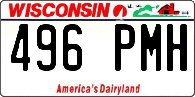 WI license plate 496PMH
