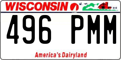 WI license plate 496PMM