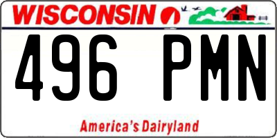 WI license plate 496PMN