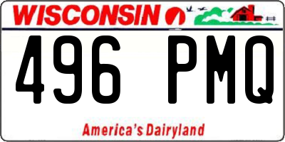 WI license plate 496PMQ