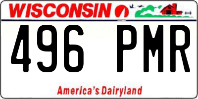 WI license plate 496PMR