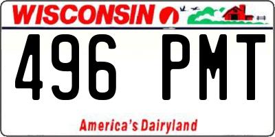 WI license plate 496PMT