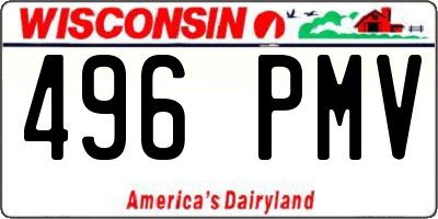 WI license plate 496PMV