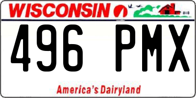 WI license plate 496PMX