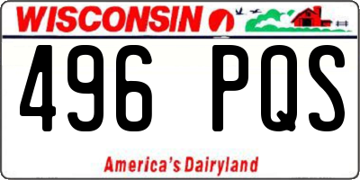WI license plate 496PQS