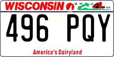 WI license plate 496PQY