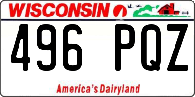 WI license plate 496PQZ