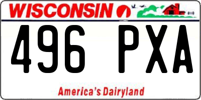 WI license plate 496PXA