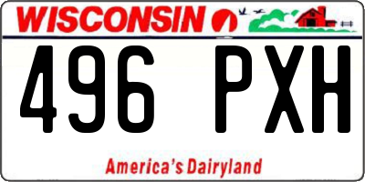 WI license plate 496PXH