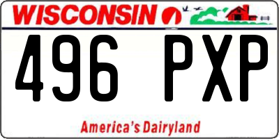 WI license plate 496PXP