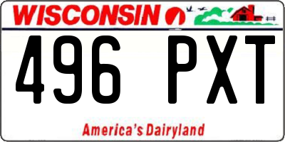 WI license plate 496PXT