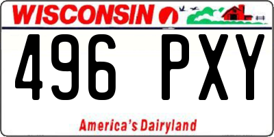 WI license plate 496PXY