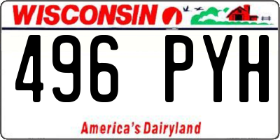 WI license plate 496PYH