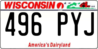WI license plate 496PYJ
