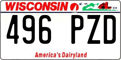 WI license plate 496PZD