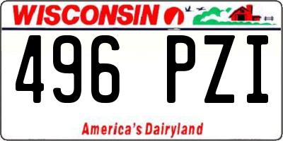 WI license plate 496PZI