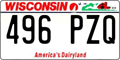 WI license plate 496PZQ