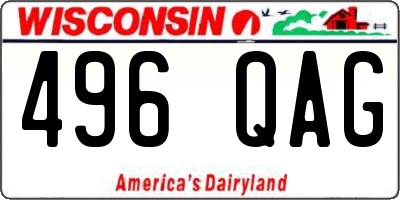 WI license plate 496QAG