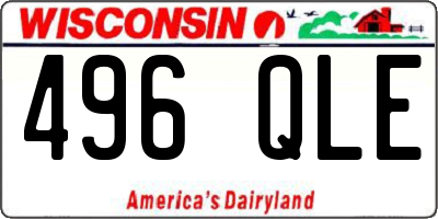 WI license plate 496QLE