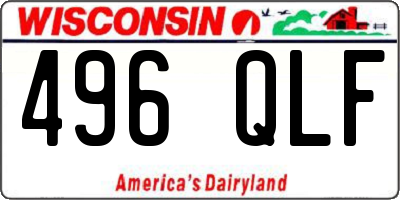 WI license plate 496QLF
