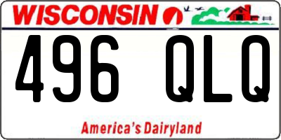 WI license plate 496QLQ