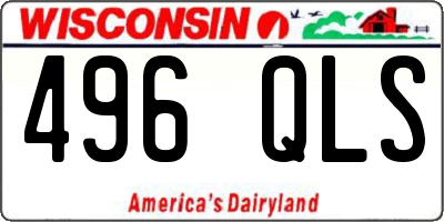 WI license plate 496QLS