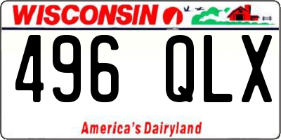 WI license plate 496QLX