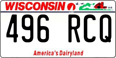 WI license plate 496RCQ