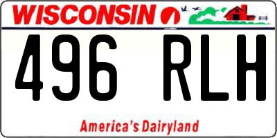 WI license plate 496RLH